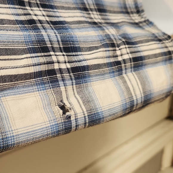 Harle, Davidson Blue Plaid Women's Top With Pearl Buttons. Xl - Picture 7 of 10